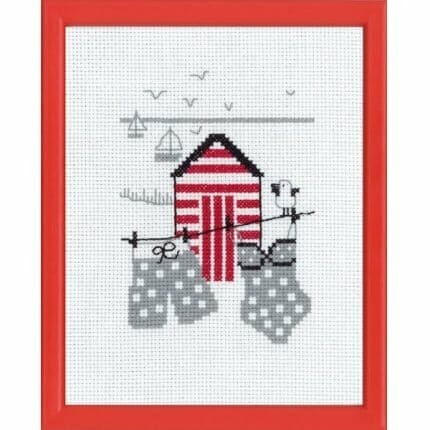 13-7123 Rød badehus permin bilde