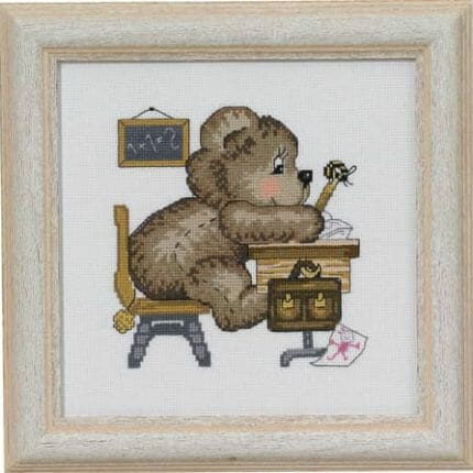 Bamse på skole broderi barn broderingspakke