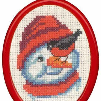 Snemand & dompap julebroderi