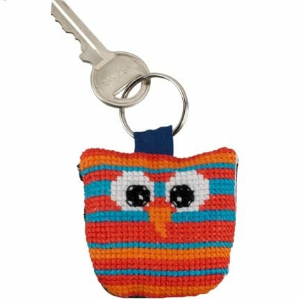 Ugle nøkkelring stripet