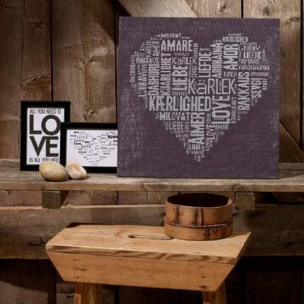 Kjærlighet i hjertet broderi