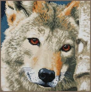 Wolf - Diamond Painting Ulv fra Vervaco