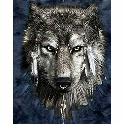 Indianer Ulv DE654 Collection art diamond painting