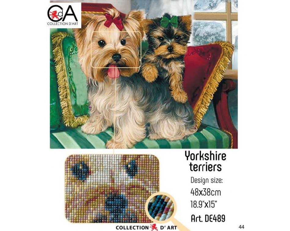 Yorkshire terrier Diamond painting perlebroderi av hunder DE489