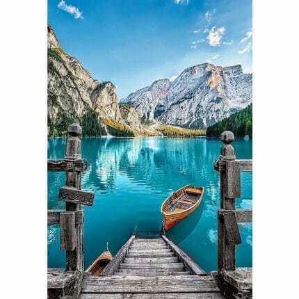 Mountain harbour Diamon painting med idyllisk natur fra Collection D'Art