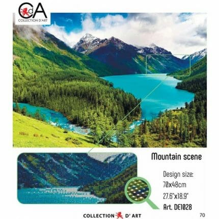 DE1028 Diamond Painting Collection D Art Fjellutsikt Mountain scene