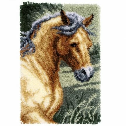 knyteteppe, hest, knytebroderi, knyting, PN-0150907