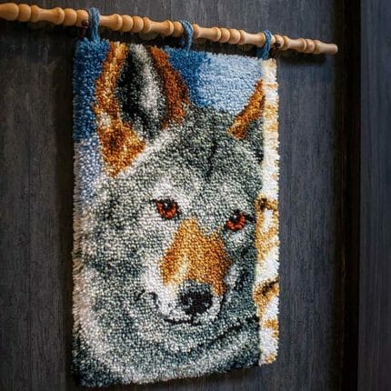 knyteteppe, vervaco, vervachtert, latch hook